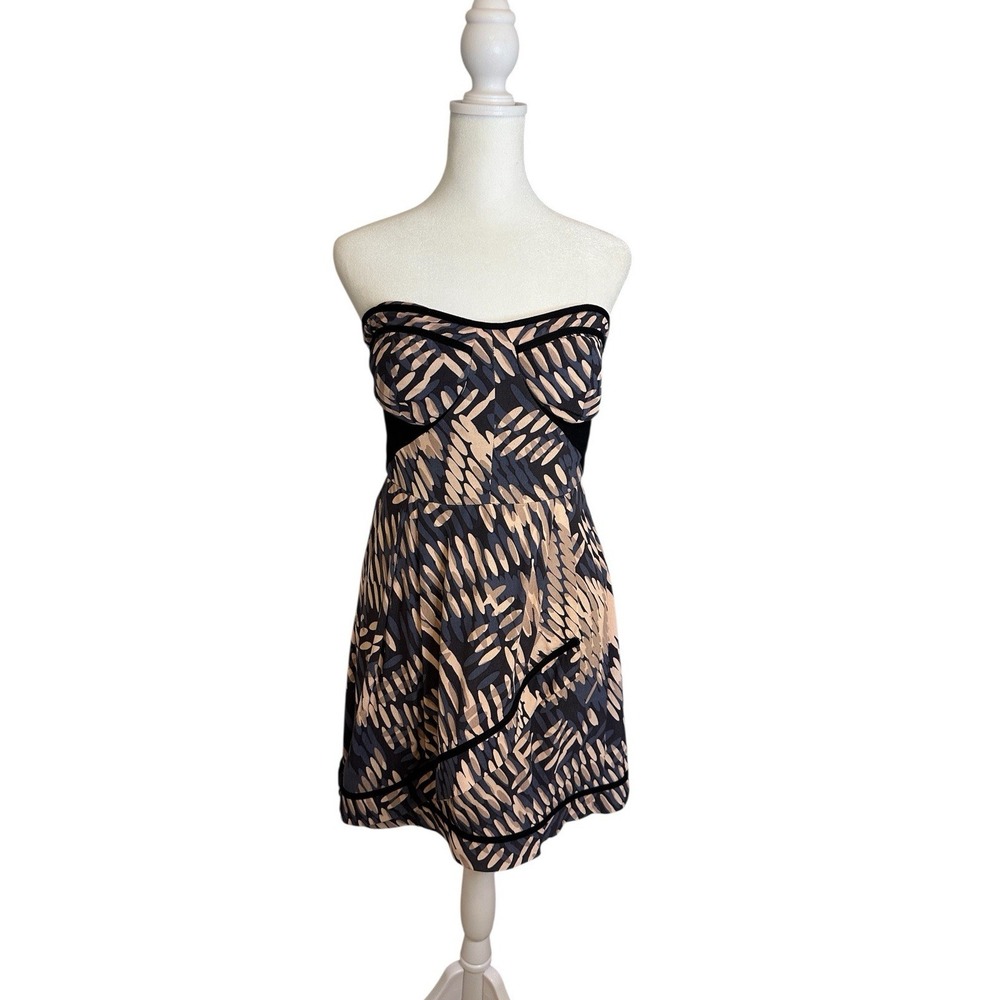 HYPE Anthropologie Women's Strapless Viscose Mini Dress Bustier Sz 4